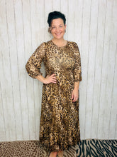 Leopard Print Mesh Overlay Dress