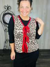 Red & Leopard Vest