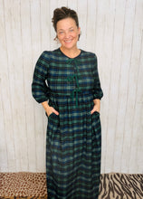 Missy Hunter Green Plaid Dress