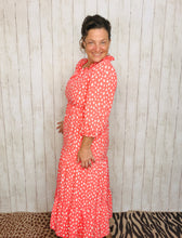 Tasha Coral & Dot Dress