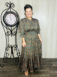 Kara Teal Fashion Dress