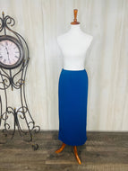 Laura Ann Royal Blue Pencil Skirt-Textured (Regular & Plus)