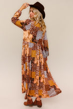 Kaylee Collared Fall Patchwork Dress
