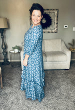 Michella High Low Dress-Denim Paisley