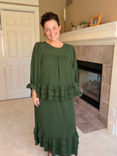 Kimmy Ruffle Skirt (Regular & Plus)-Olive
