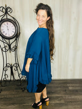 Stacy Woven Solid Blouse-Navy & Black