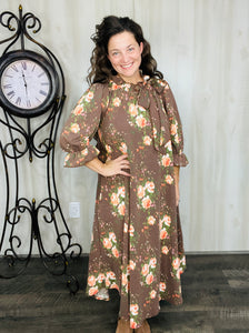Chocolate & Floral Dress
