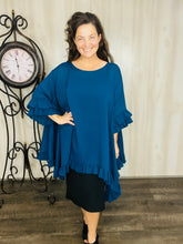 Stacy Woven Solid Blouse-Navy & Black