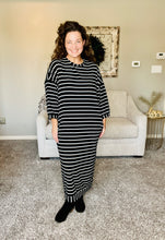 Comfy & Cute Black Striped Dress