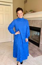 Ruffles & Class Dress-Classic Blue