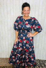 Kendra Navy & Floral Dress