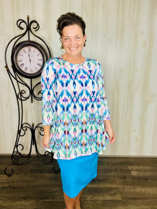 Marissa Blue & Pink Dreams Tunic