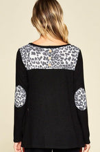 Leopard & Knot Top- Black or Burgundy