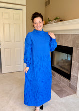 Ruffles & Class Dress-Classic Blue