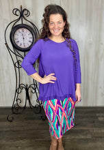 Samantha Ruffle High-Low Tunic-Purple