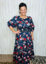 Kendra Navy & Floral Dress