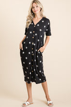 Stars & Buttons Midi Dress