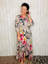 Michella High Low Dress-Mauve Floral