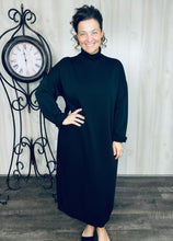 Fabulous Fall Sweatshirt Dress-Black