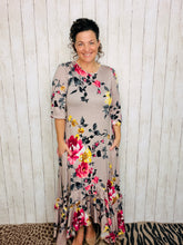 Michella High Low Dress-Mauve Floral