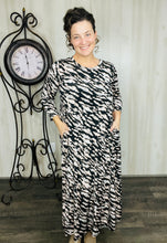 Tonya Marie Tiered Dress-Tiger Print