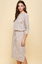 Take On The Day Leopard & Drawstring Midi Dress