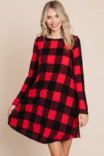 Nilah Buffalo Plaid Tunic- Red or Black & White