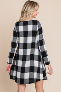 Nilah Buffalo Plaid Tunic- Red or Black & White