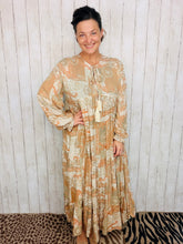 Cheri Taupe Tiered Dress