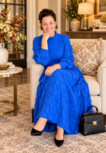 Ruffles & Class Dress-Classic Blue