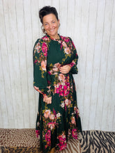 Natasha Smocked Waist Dress- Green Floral