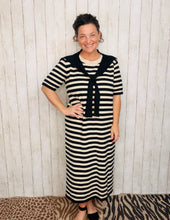 Heather Black & Tan Midi Dress