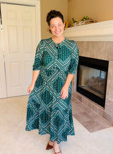 Missy Hunter Green Print Dress