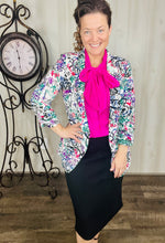 Madeline Ruched Sleeved Blazer- Notes