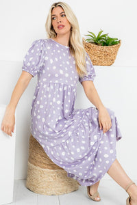 Christina Mod Dot Dress- Lavender