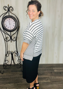 Katie Black & White Top