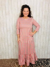 Misty Rose Houndstooth Dress