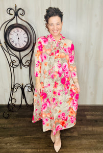 Brenda Bow Vintage Floral Dress