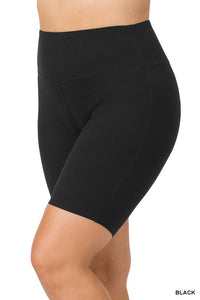 Brushed Coverage Shorts-Black