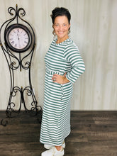 Ribbed Lounge Dress- Sage & Ivory