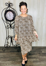 Samantha Ruffle High-Low Tunic- Animal Print Bodre