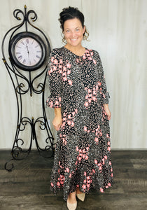Connie Coral & Leopard Dress