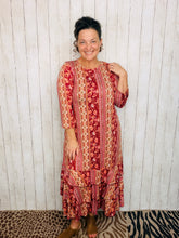 Burgundy Dream Ruffle Hem Dress