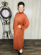 Fabulous Fall Sweatshirt Dress-Copper Bronze