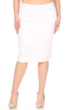 Melissa Twill Skirt-White