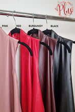 Faux Leather Vest-Black (PLUS)