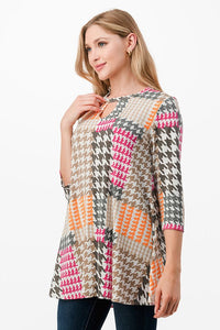 Spring & Houndstooth Tunic