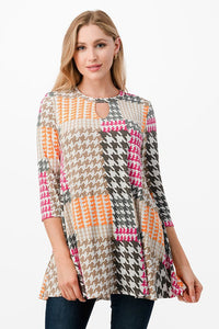 Spring & Houndstooth Tunic