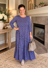 Tonya Marie Tiered Dress-Blue & Purple