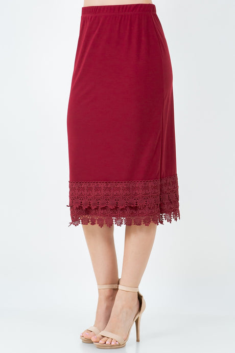 Jessica Lace Skirt Extender- Burgundy